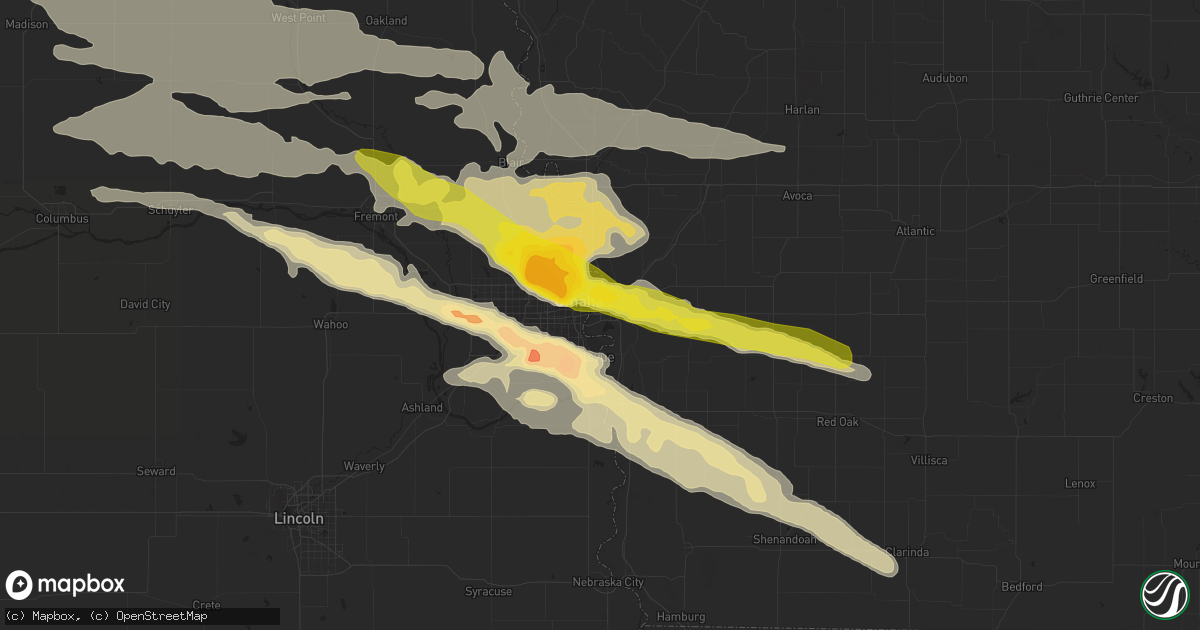 Hail map in Council Bluffs, IA on June 29, 2017