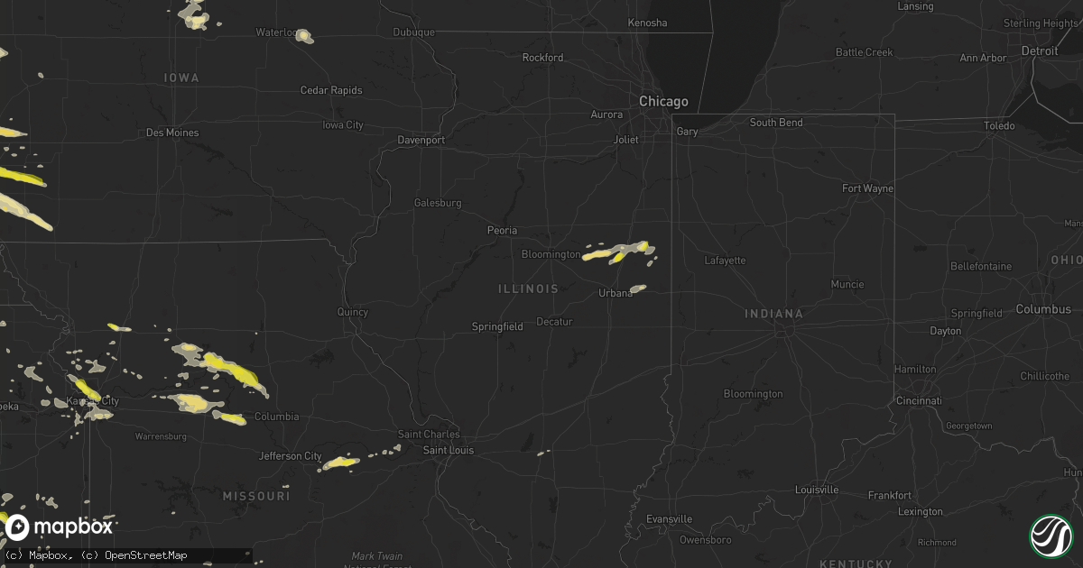 Hail map in Illinois on June 29, 2017