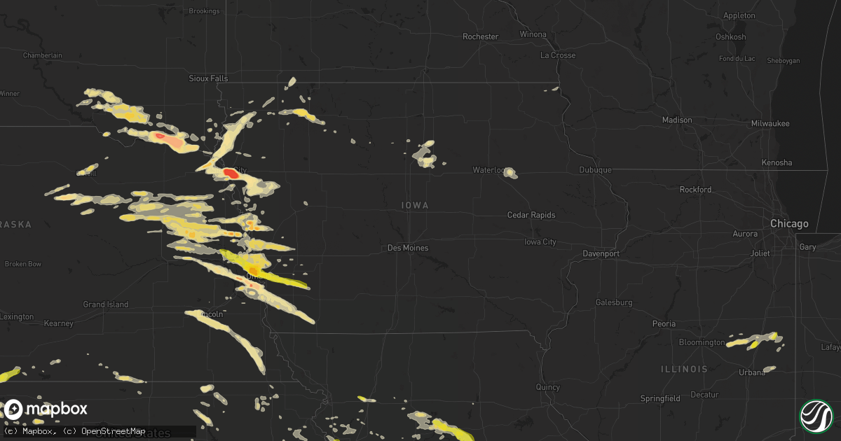 Hail map in Iowa on June 29, 2017
