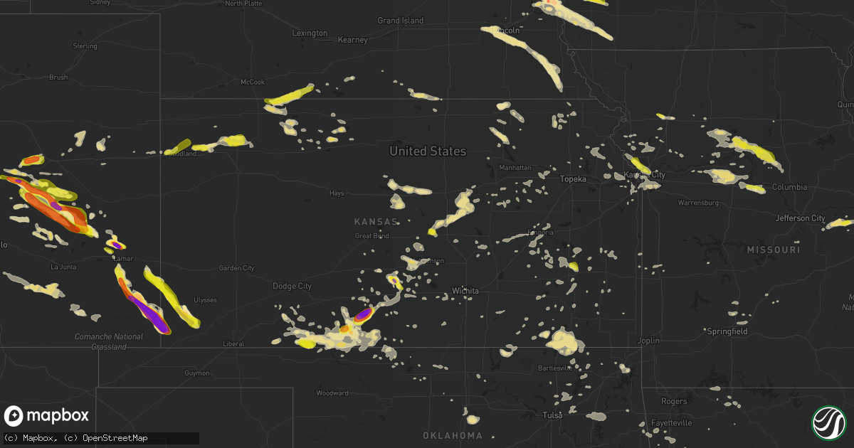 Hail map in Kansas on June 29, 2017