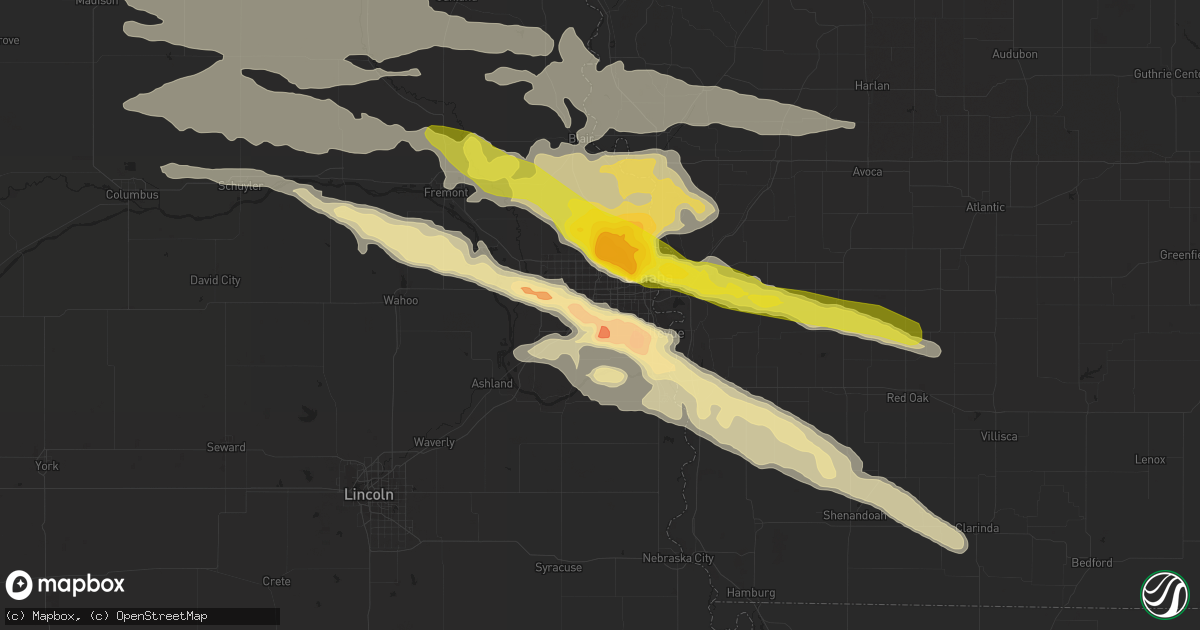 Hail map in La Vista, NE on June 29, 2017