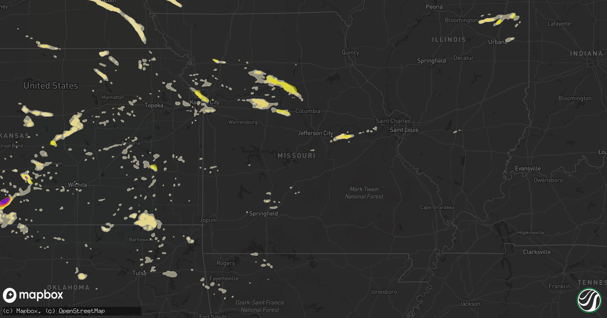 Hail map in Missouri on June 29, 2017