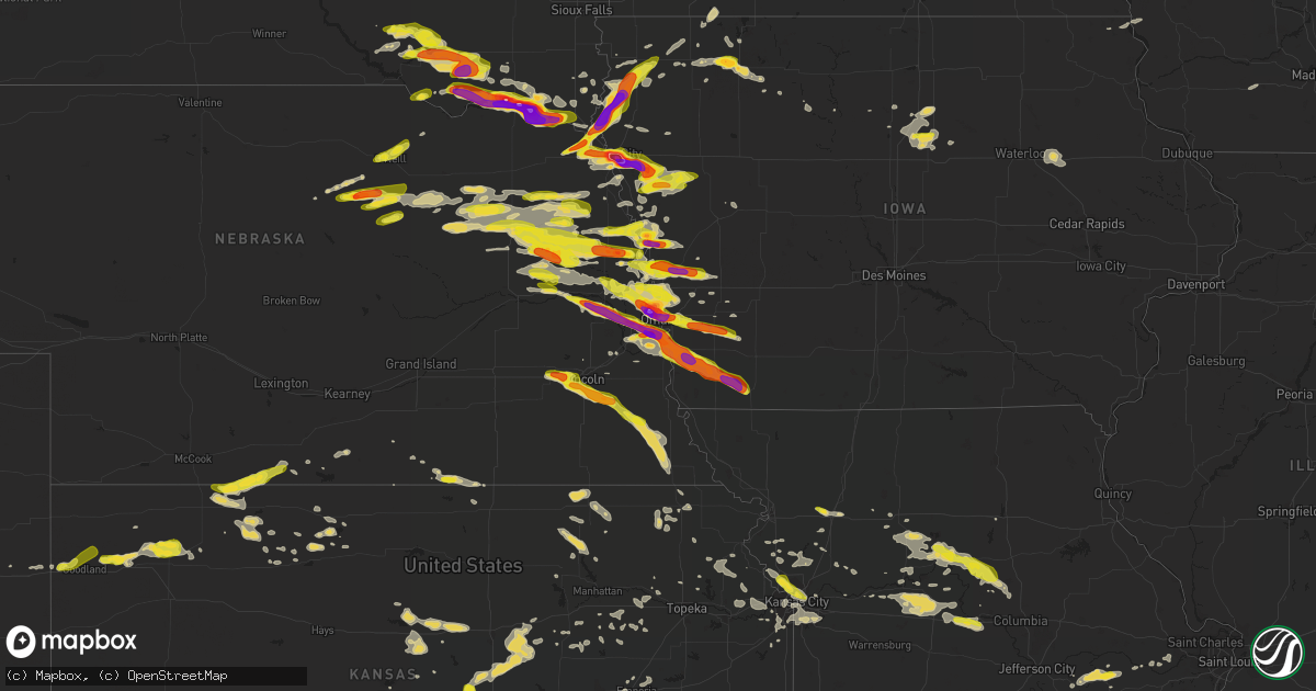 Hail map on June 29, 2017