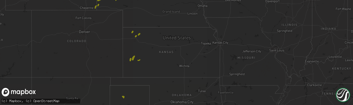 Hail map in Kansas on June 29, 2018