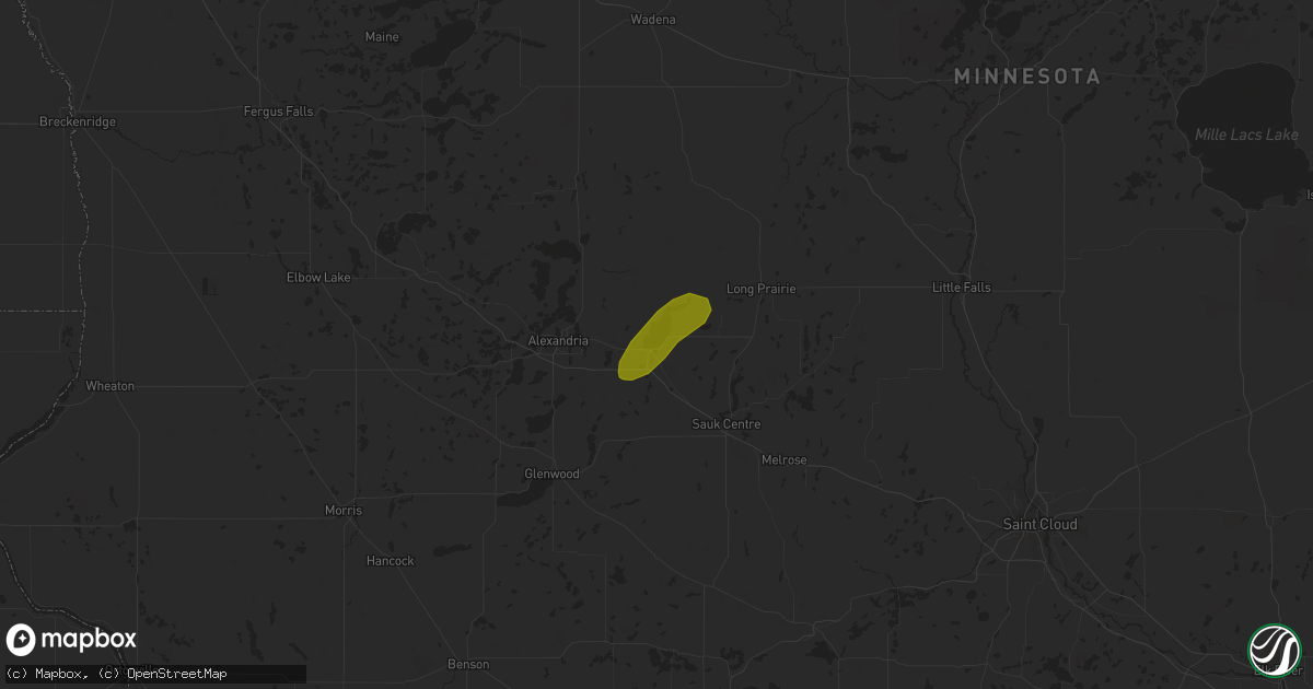 Hail map in Osakis, MN on June 29, 2018
