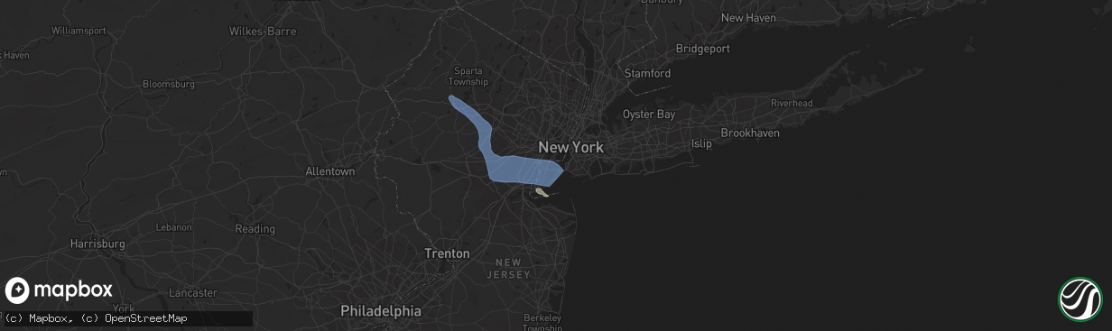 Hail map in Staten Island, NY on June 29, 2019