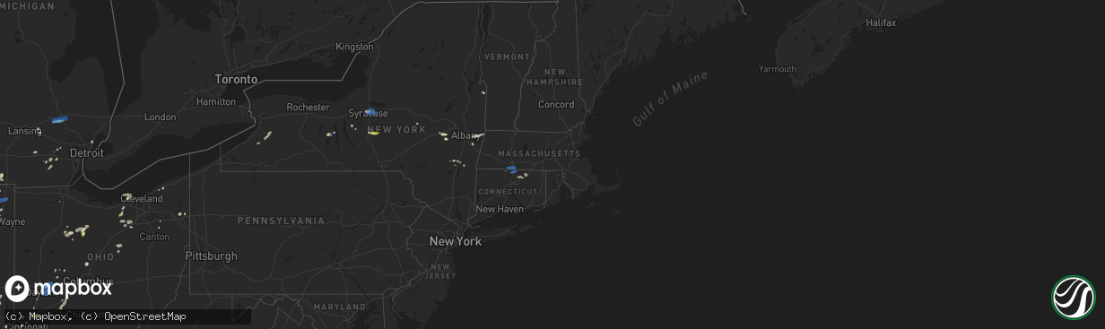 Hail map in Connecticut on June 29, 2021