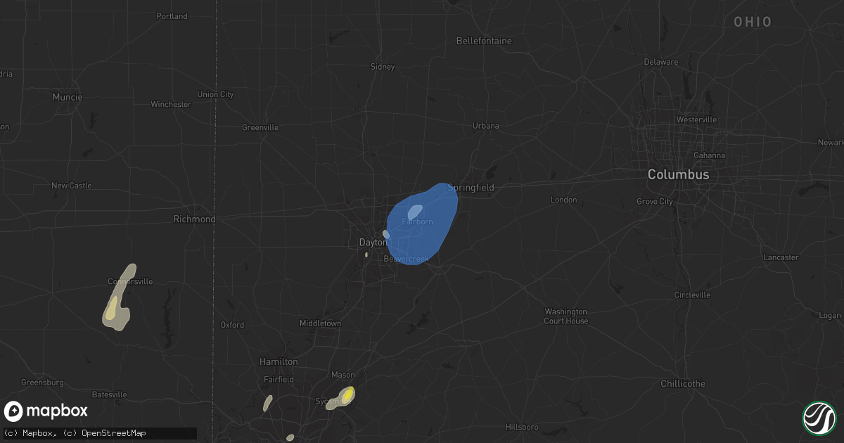 Hail map in Fairborn, OH on June 29, 2021