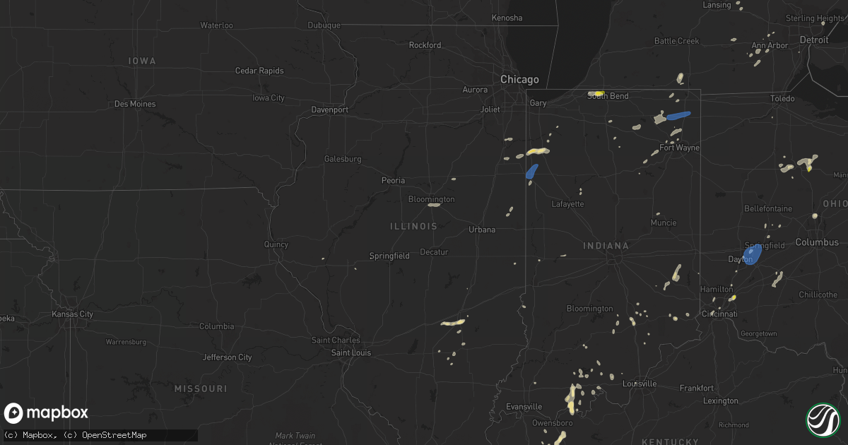 Hail map in Illinois on June 29, 2021