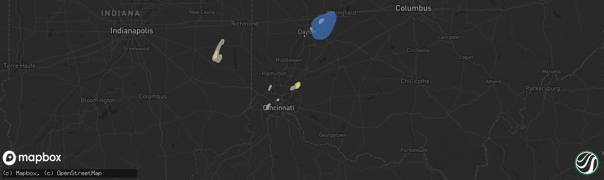 Hail map in Loveland, OH on June 29, 2021