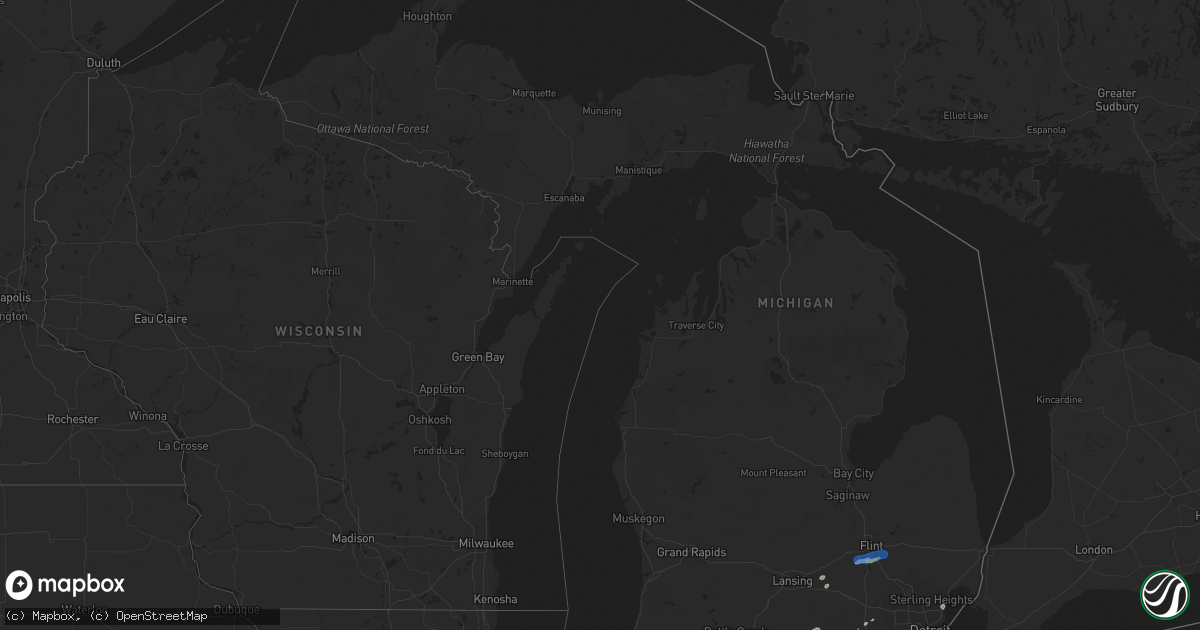 Hail map in Michigan on June 29, 2021