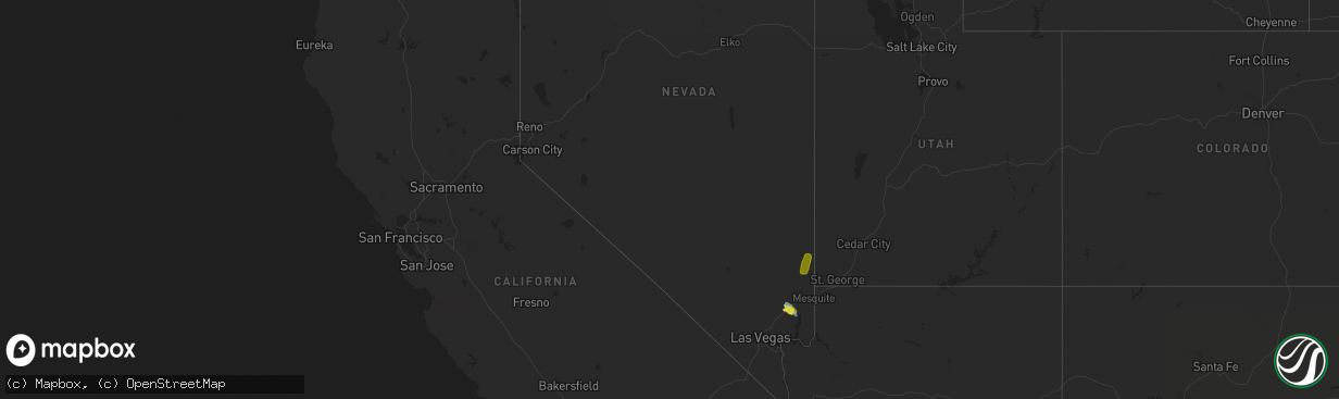 Hail map in Nevada on June 29, 2021