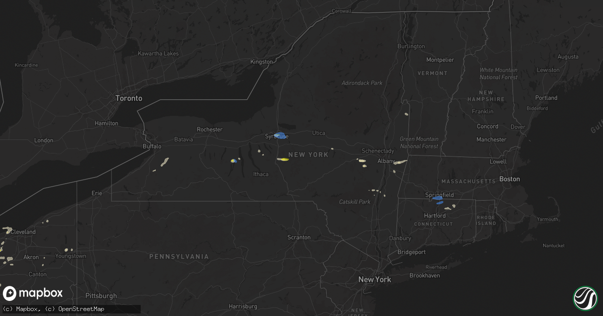 Hail map in New York on June 29, 2021