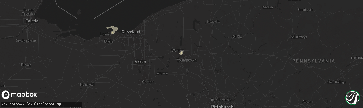 Hail map in Niles, OH on June 29, 2021