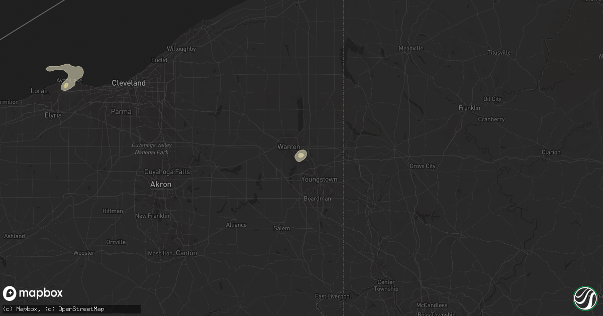 Hail map in Niles, OH on June 29, 2021