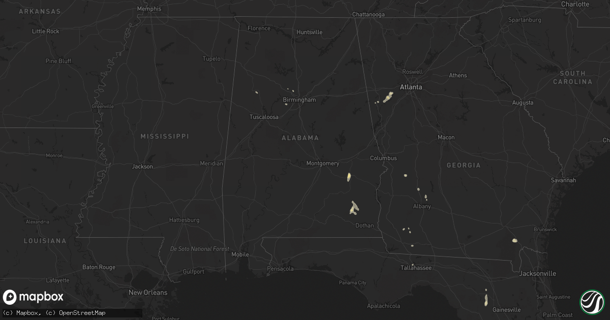 Hail map in Alabama on June 29, 2022