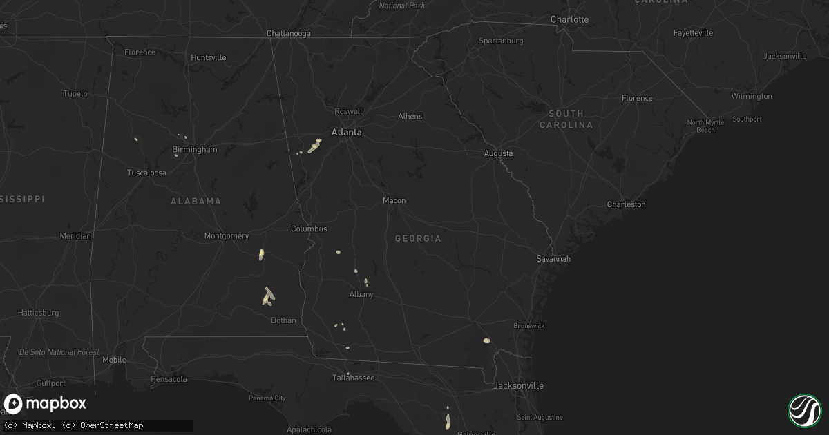 Hail map in Georgia on June 29, 2022
