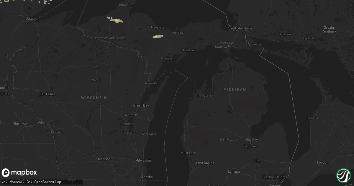 Hail map in Michigan on June 29, 2022