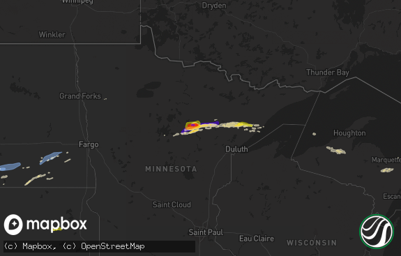 Hail map preview on 06-29-2022