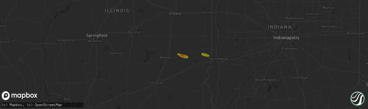 Hail map in Ashmore, IL on June 29, 2023