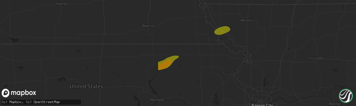 Hail map in Baileyville, KS on June 29, 2023