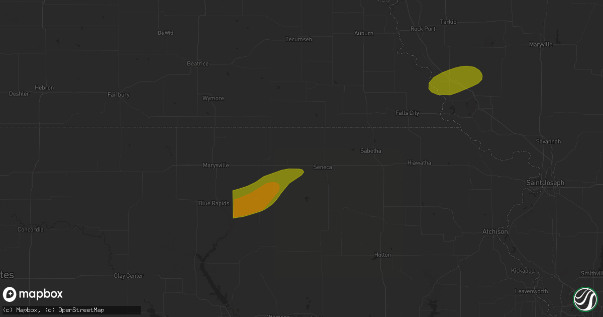 Hail map in Baileyville, KS on June 29, 2023