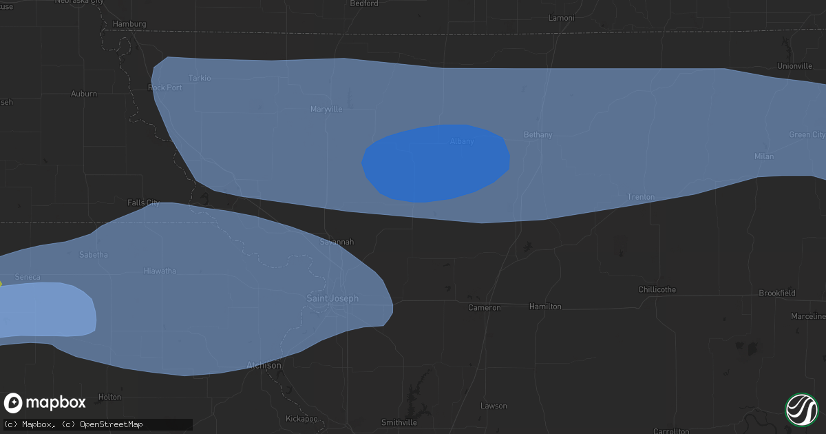 Hail map in Bethany, MO on June 29, 2023