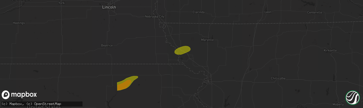 Hail map in Craig, MO on June 29, 2023