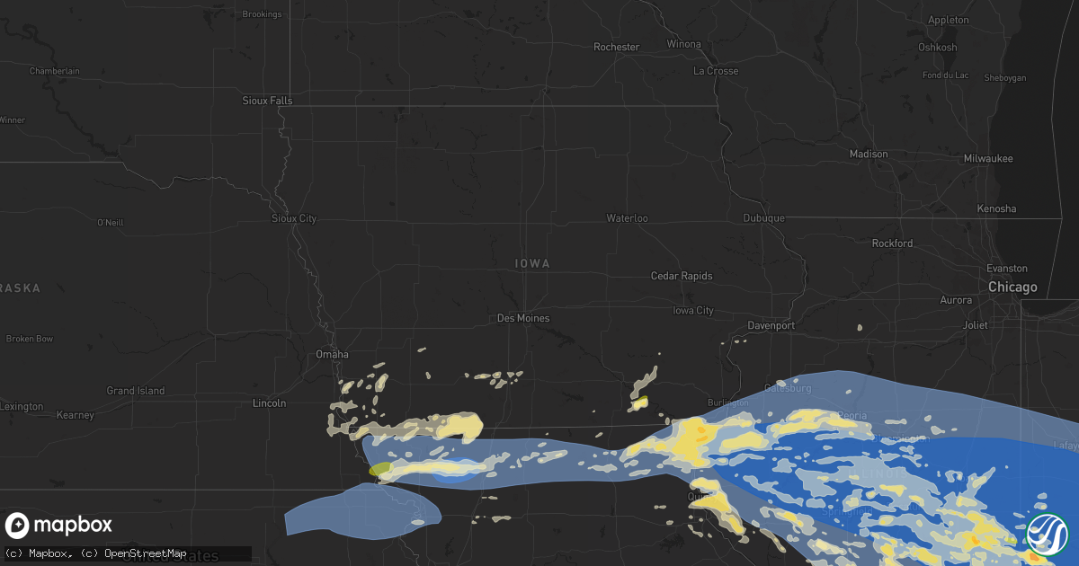 Hail map in Iowa on June 29, 2023