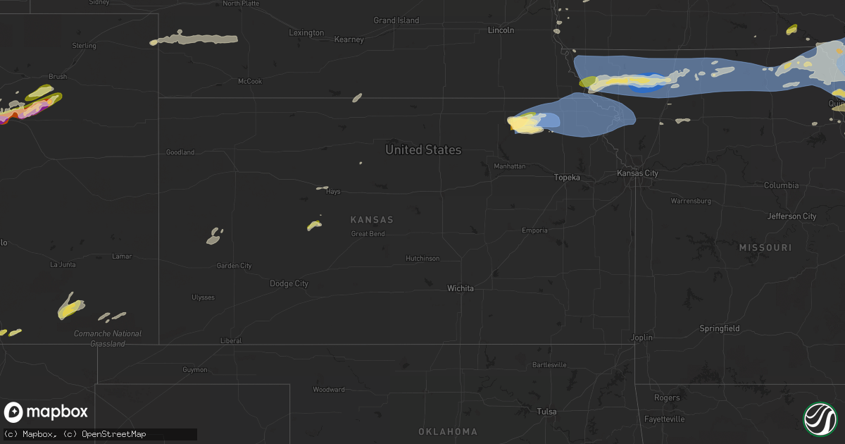 Hail map in Kansas on June 29, 2023