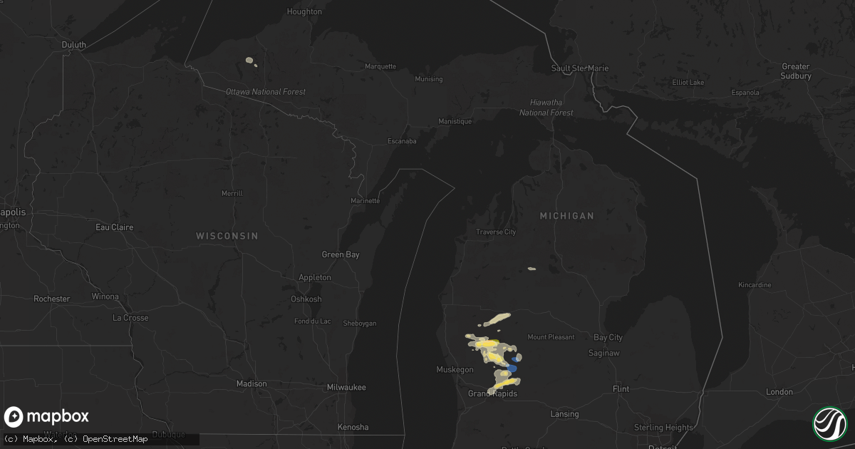 Hail map in Michigan on June 29, 2023