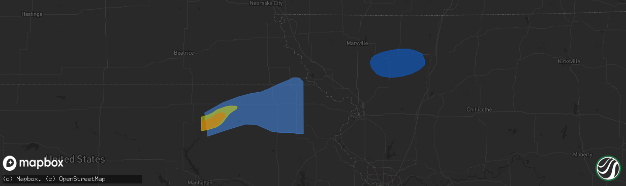 Hail map in Stanberry, MO on June 29, 2023