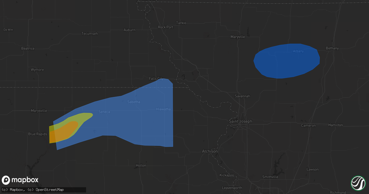 Hail map in Stanberry, MO on June 29, 2023