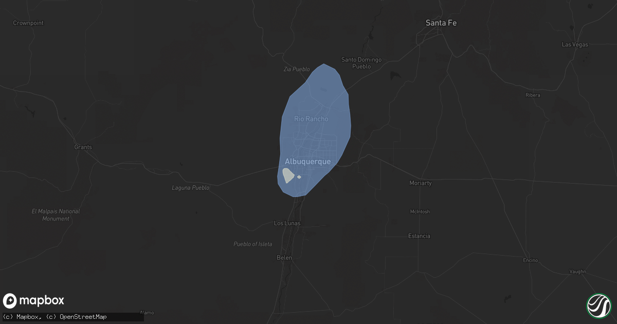 Hail map in Albuquerque, NM on June 29, 2024