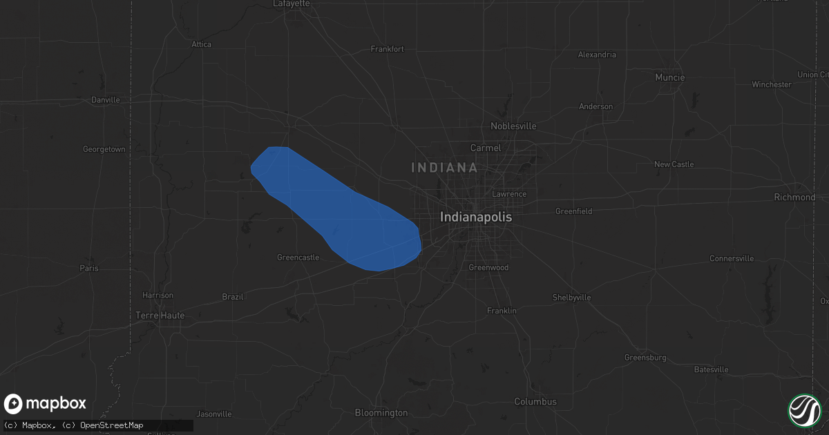Hail map in Avon, IN on June 29, 2024