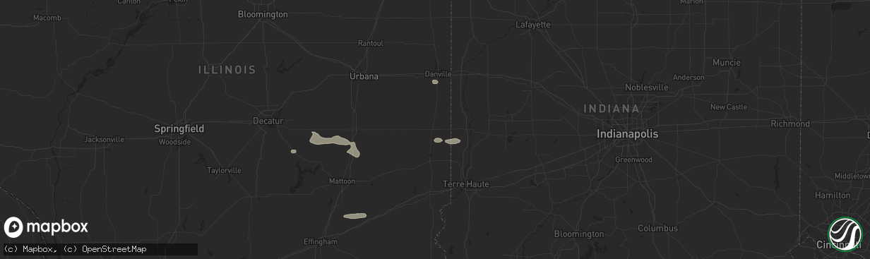 Hail map in Chrisman, IL on June 29, 2024