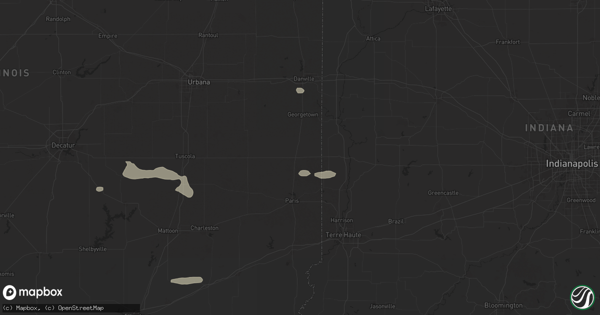 Hail map in Chrisman, IL on June 29, 2024