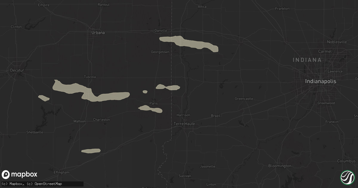 Hail map in Clinton, IN on June 29, 2024