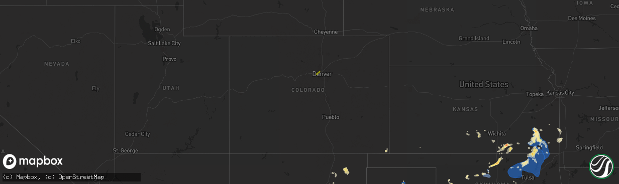 Hail map in Colorado on June 29, 2024