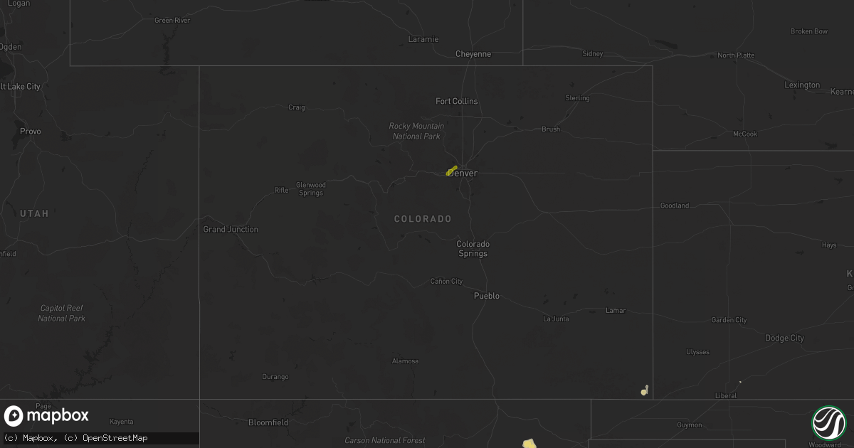 Hail map in Colorado on June 29, 2024