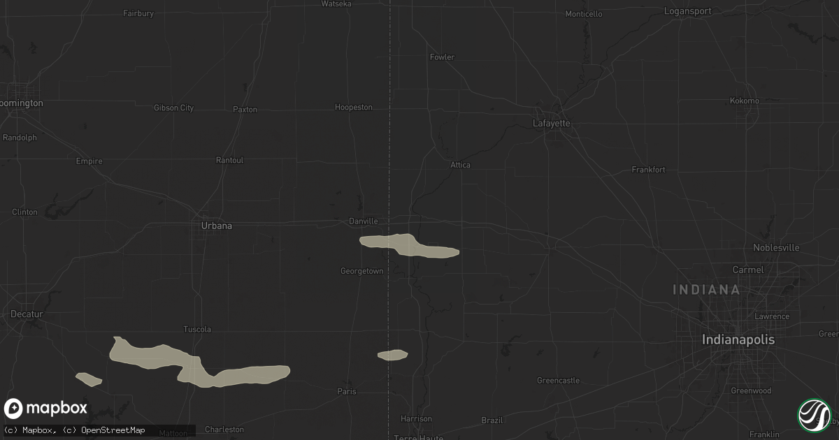 Hail map in Covington, IN on June 29, 2024