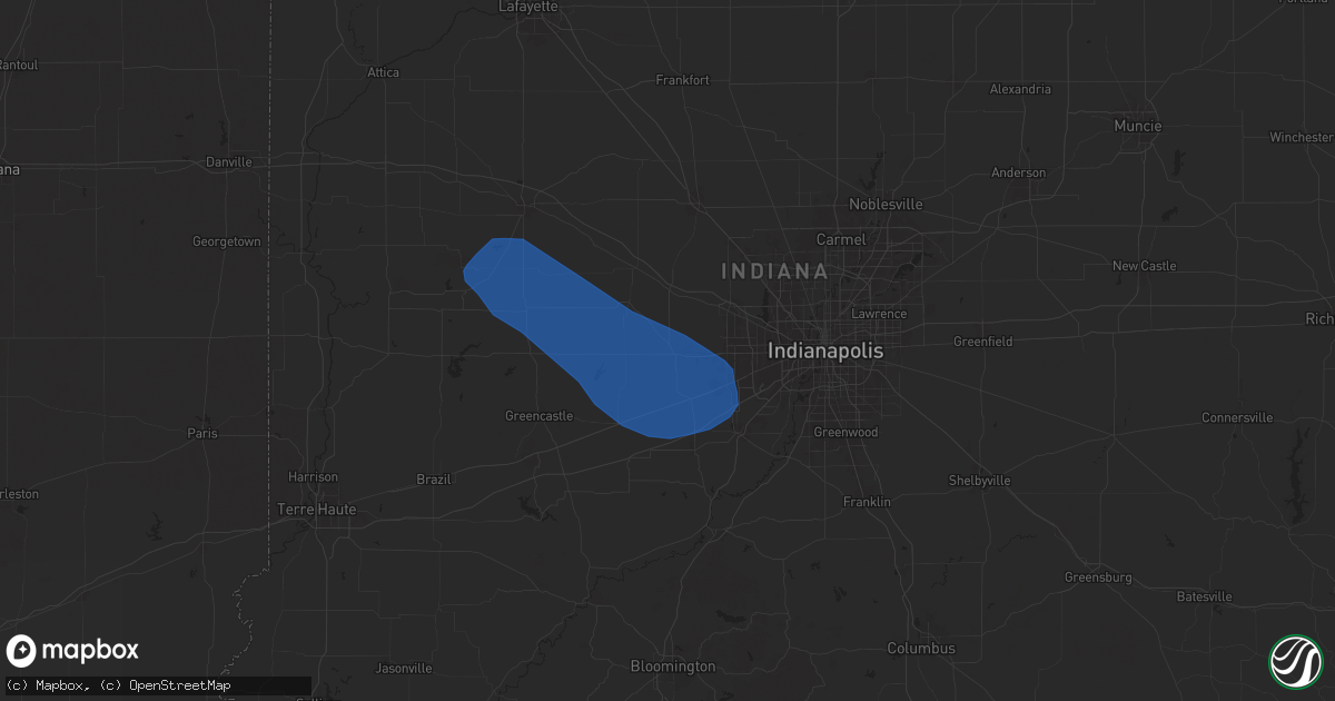 Hail map in Danville, IN on June 29, 2024
