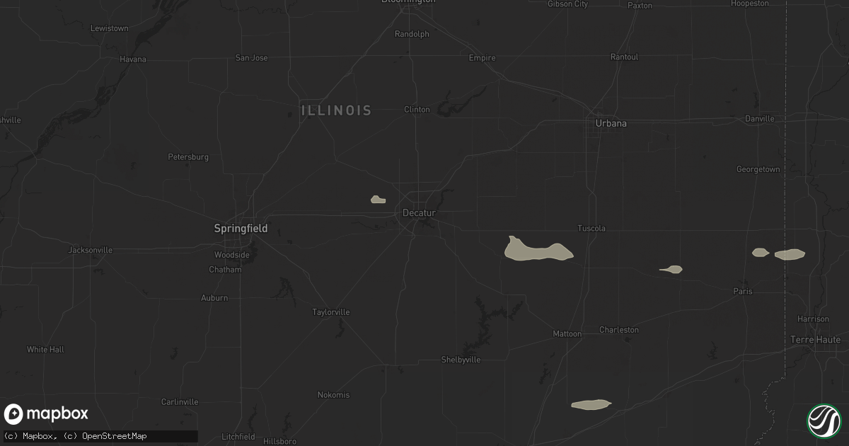 Hail map in Decatur, IL on June 29, 2024