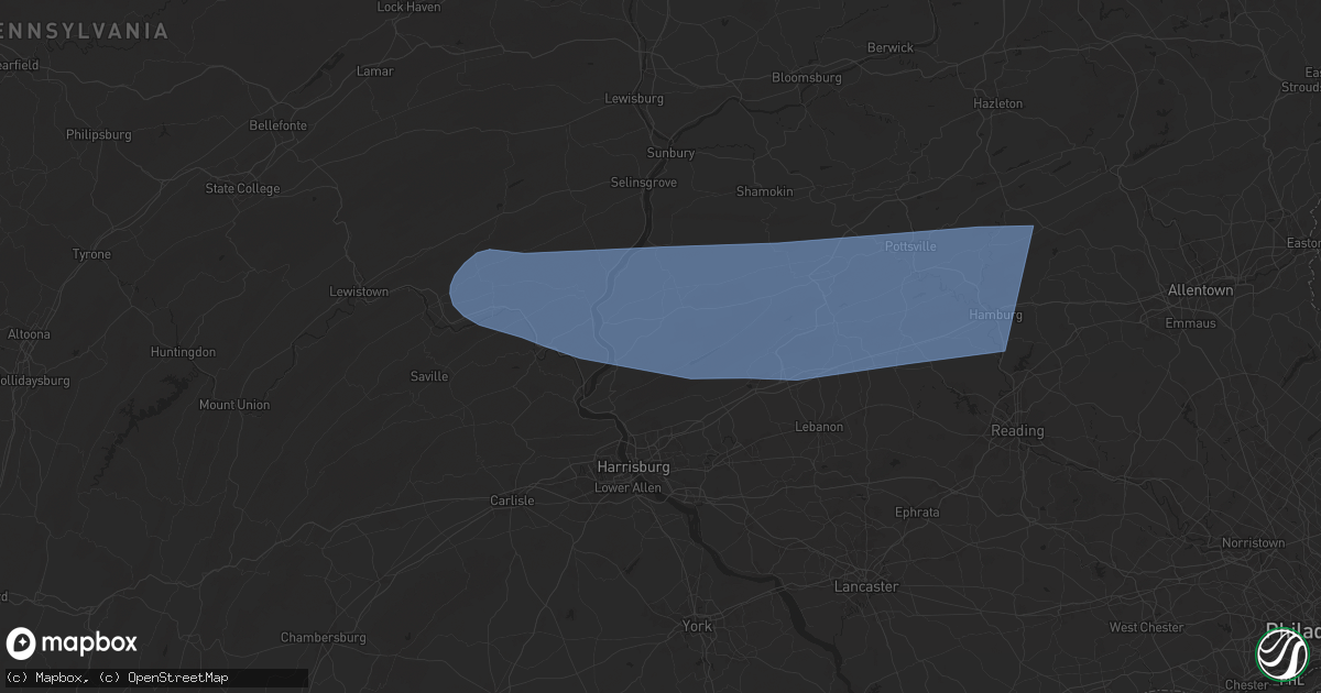 Hail map in Halifax, PA on June 29, 2024