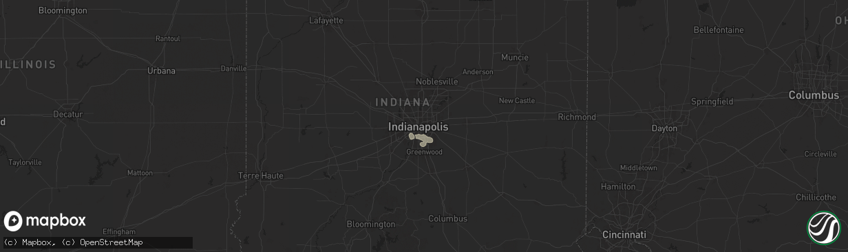 Hail map in Indianapolis, IN on June 29, 2024