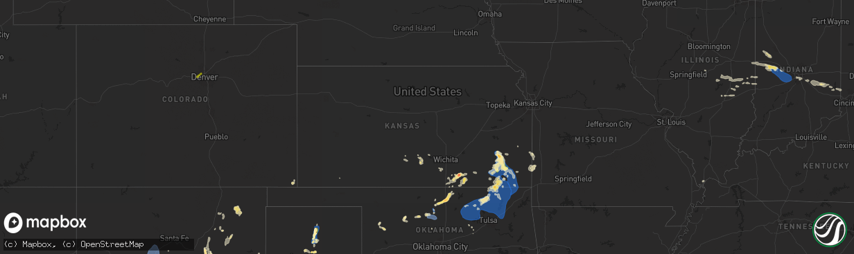 Hail map in Kansas on June 29, 2024