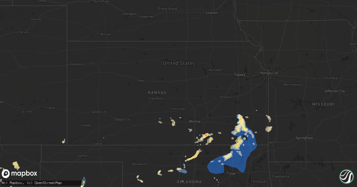 Hail map in Kansas on June 29, 2024
