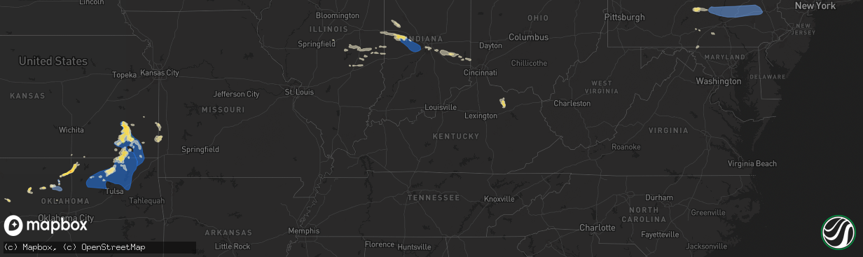 Hail map in Kentucky on June 29, 2024