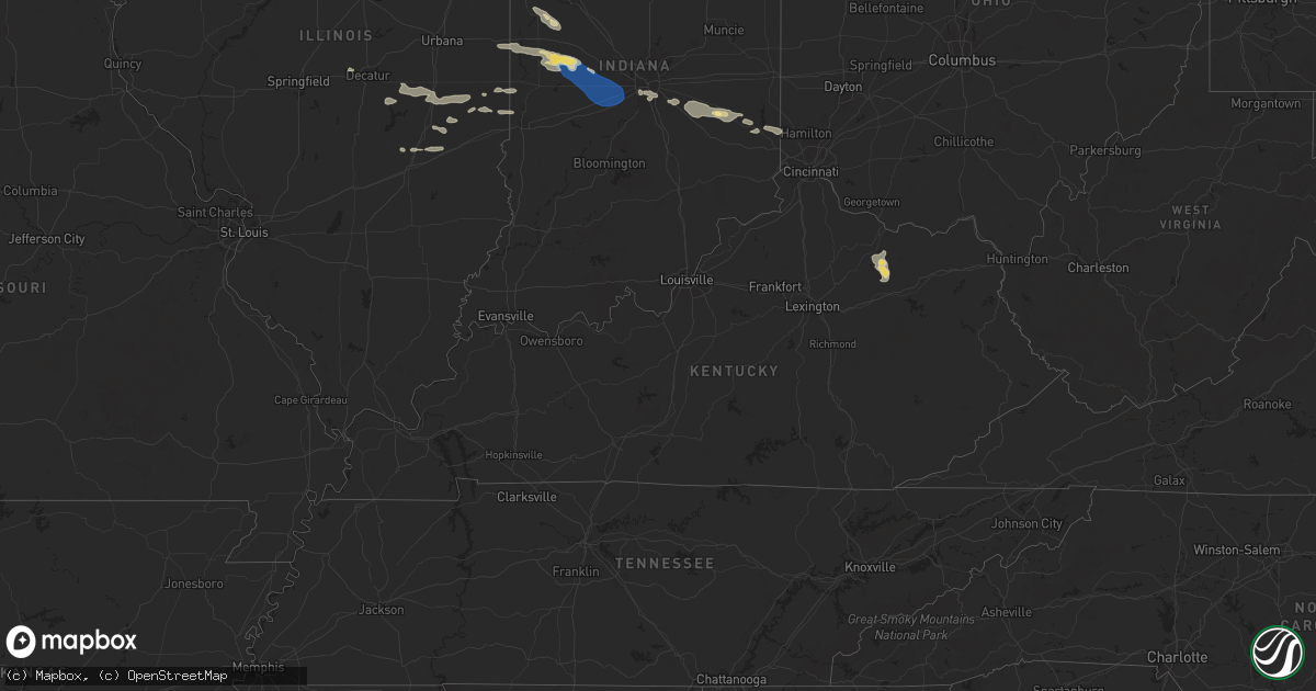 Hail map in Kentucky on June 29, 2024