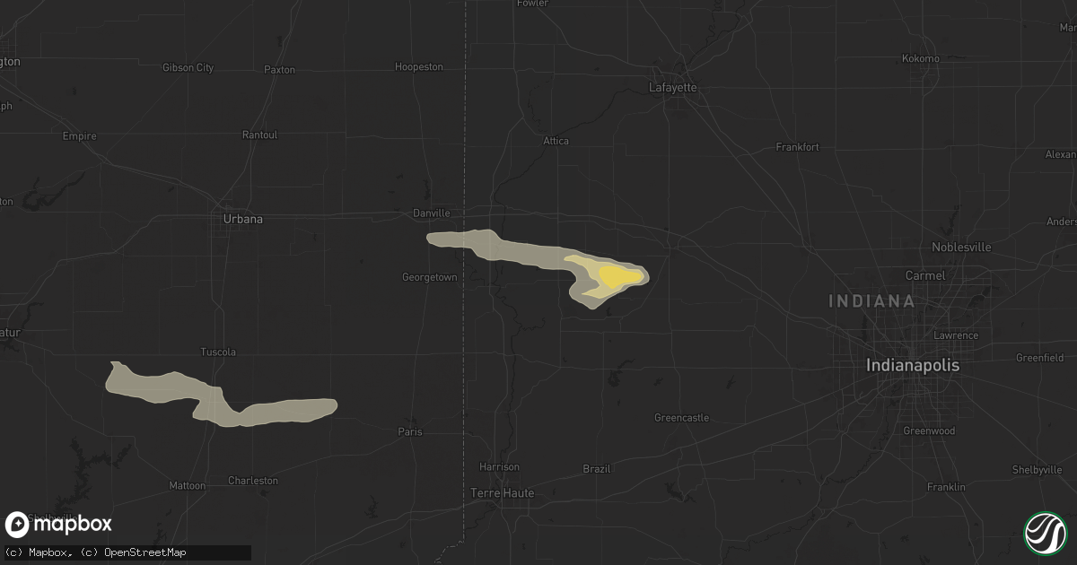 Hail map in Kingman, IN on June 29, 2024